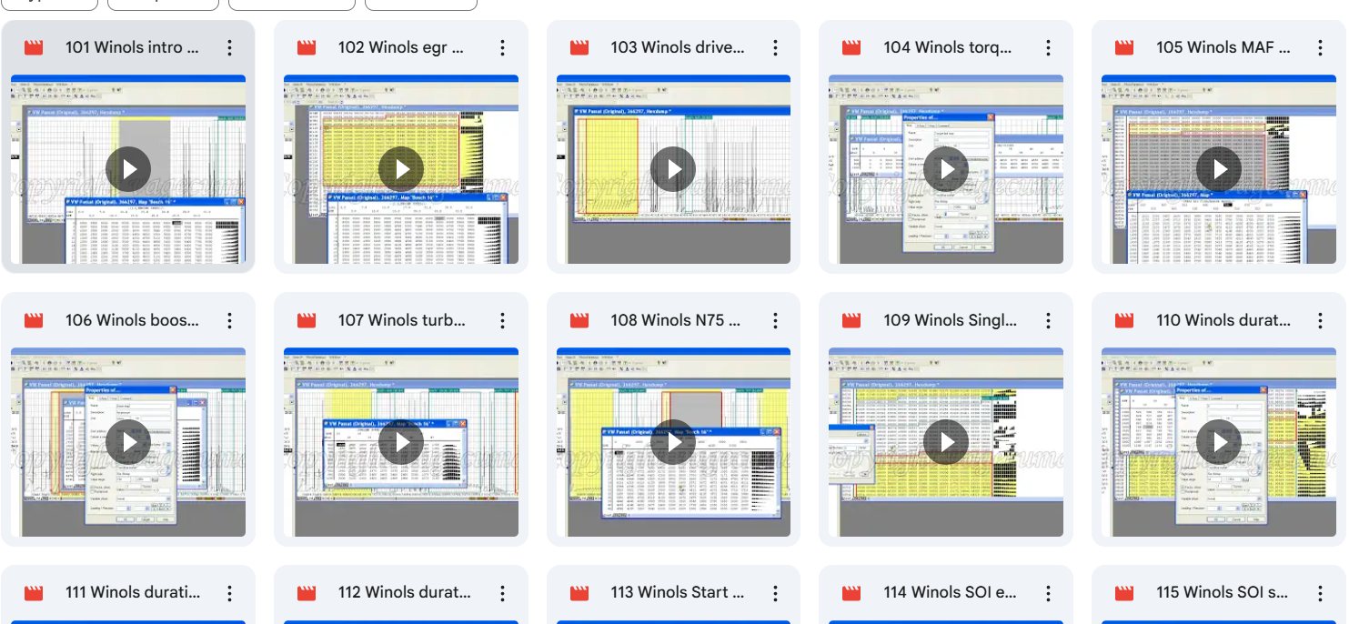 WINOLS MORE 100 VIDEO TUNING TUTORIALS FREE